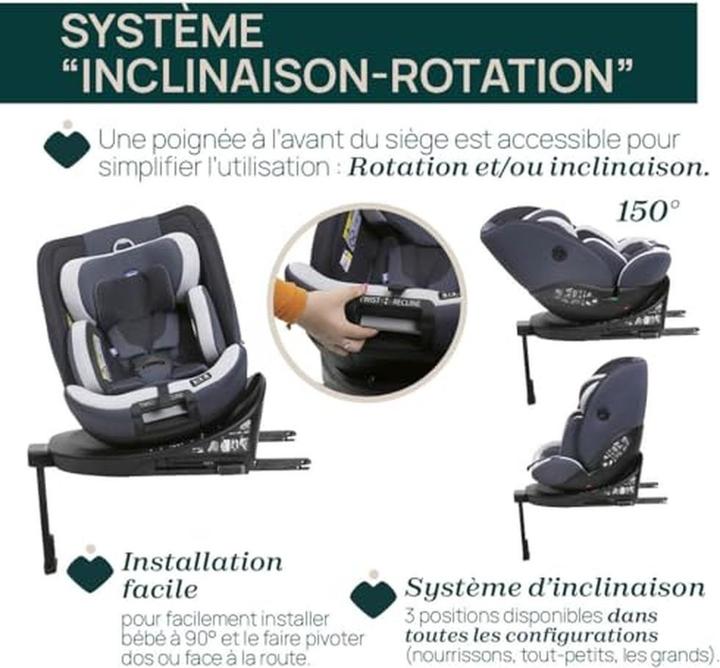 Produktbild Chicco Autositz Twist Recline Everone i-Size (Reboarder, ECE R129/i-Size Norm)