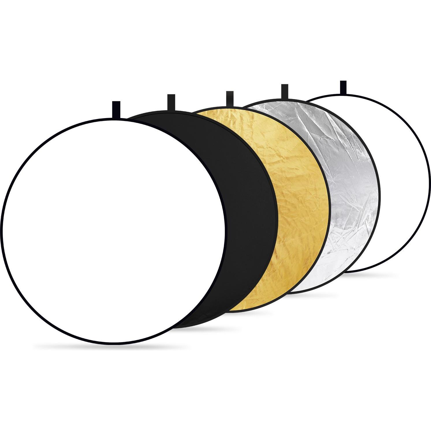 Neewer 5-In-1 110Cm Reflector (Riflettore Pieghevole, Specchio), Softbox + Riflettore