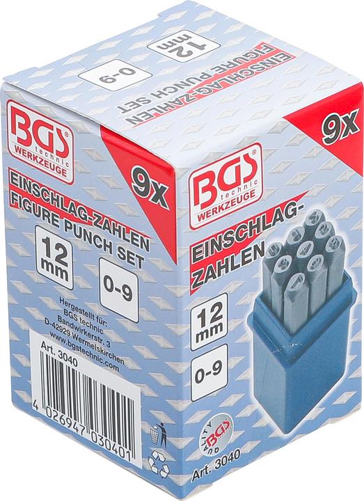 Actual product image BGS Figure Punch Set 12 mm