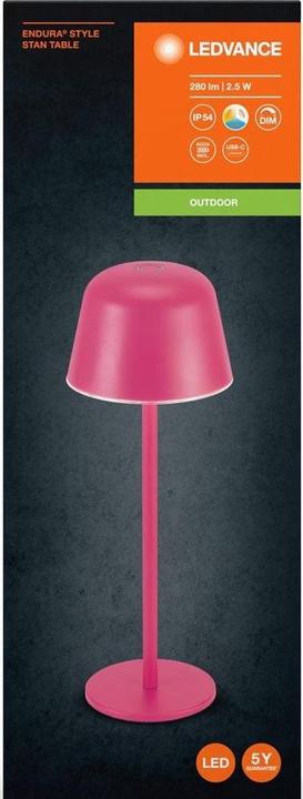 Produktbild Ledvance Endura Style Table CCT USB Magenta (200 lm)