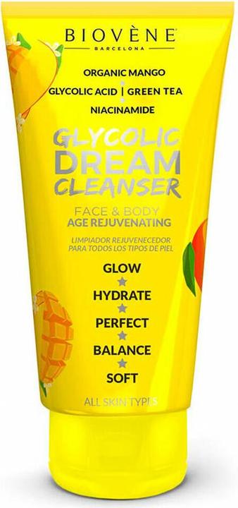 Immagine prodotto Biovène Glycolic Dream Cleanser Viso e Corpo Ringiovanire l'Età 200ml (Lozione detergente, 200 ml)