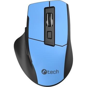 C-Tech MyÅ¡ Ergo WLM-05, bezdrÃ¡tovÃ¡, 1600DPI, 6 tlaÄÃ­tek, USB nano receiver, modrÃ¡ (Kabellos), Maus, Blau