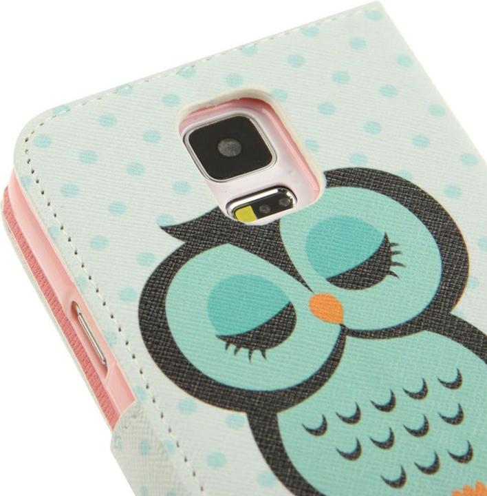Actual product image König Design Protective cover mobile phone case (flip landscape) for mobile phone Samsung Galaxy S5 / S5 Neo owl (Samsung Galaxy S5)