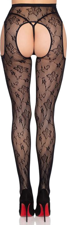 Actual product image Leg Avenue Bloom Net Suspender Tights (One size)