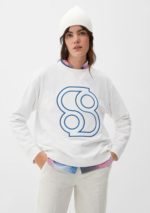 Produktbild s.Oliver Sweatshirt Sweatshirt mit Label-Stickerei (34)