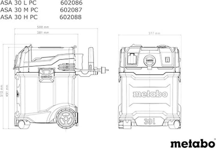 Produktbild Metabo ASA 30 H PC Allessauger (Nass-Trockensauger)