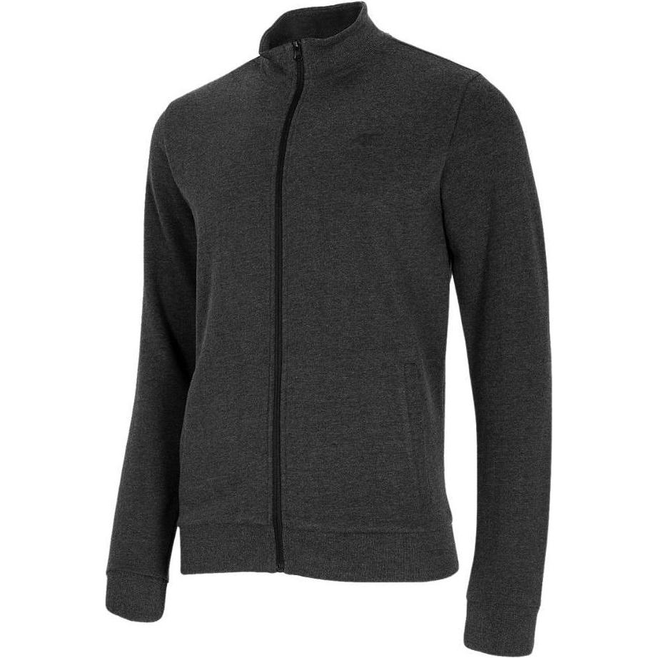 4F, Herren, Pullover, Bluza męska H4Z22-BLM351 Ciemny Szary melanż r.S, Grau, (S)