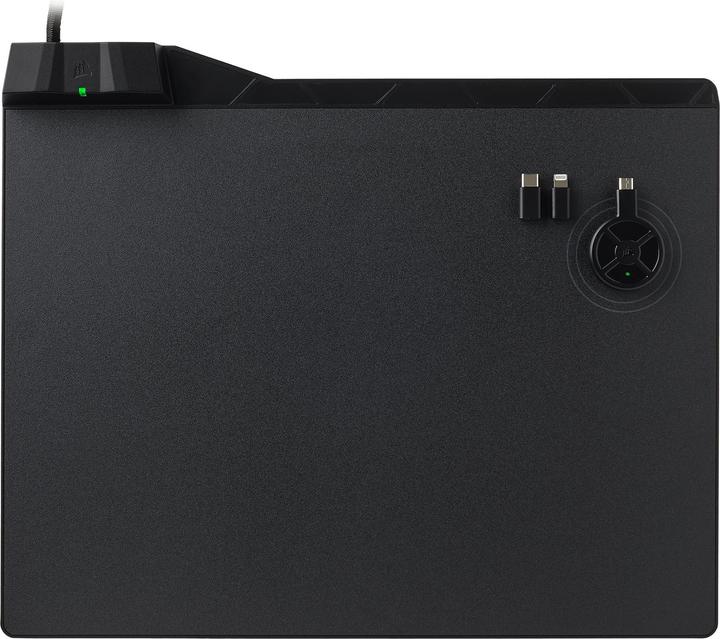 Image du produit Corsair Tapis de souris gaming MM1000 avec zone de charge Qi sans fil (L)