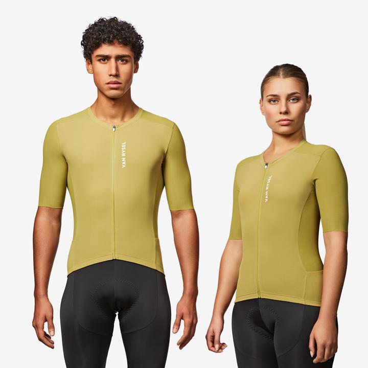 Image du produit Van rysel Maillot de vélo route manches courtes été unisexe - racer 2 khaki (XL)