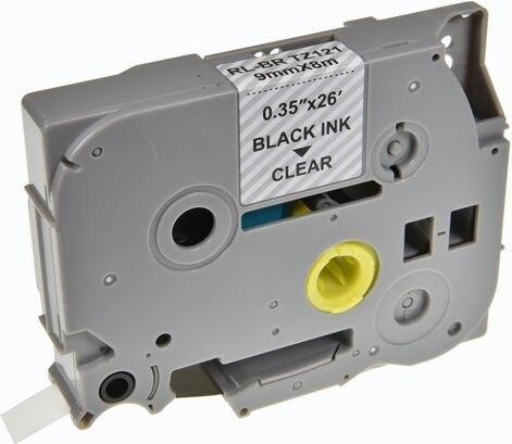 Markenlos Schriftband 5T121-WT ABS Schwarz (0.90 cm, Schwarz)