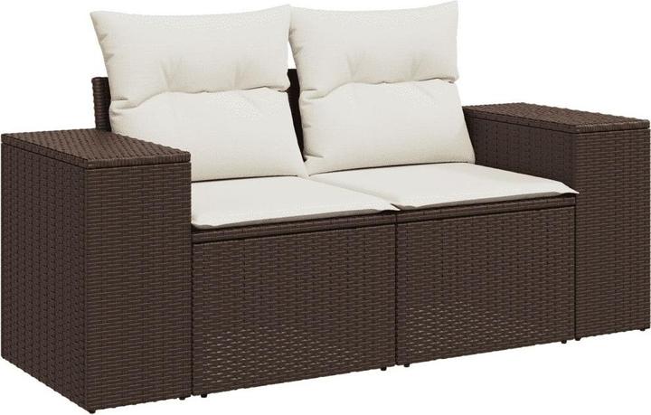 Immagine prodotto VidaXL Set di divani da giardino set da giardino gruppo di sedute da giardino 10 pezzi marrone