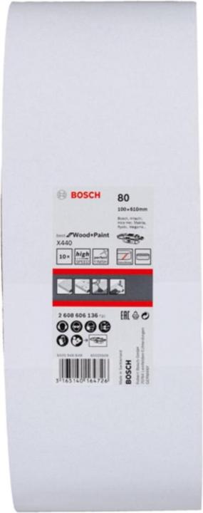 Produktbild Bosch Professional Zubehör PRO X440 Schleifband, 100 x 610 mm, G80 (80)