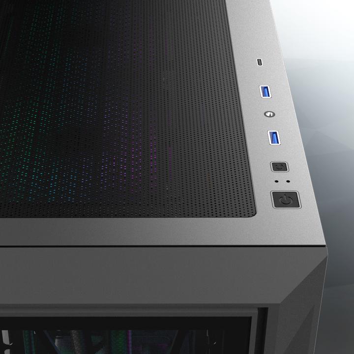 Produktbild Raijintek PONOS Ultra Midi-Tower, Tempered Glass - schwarz (Mini-ITX, ATX, mATX)