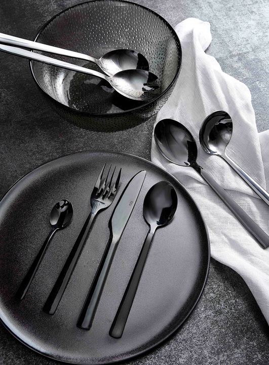 Produktbild RAW Cutlery set Stainless Steel - Black - 48 pcs (48 Stück, Besteck Set)
