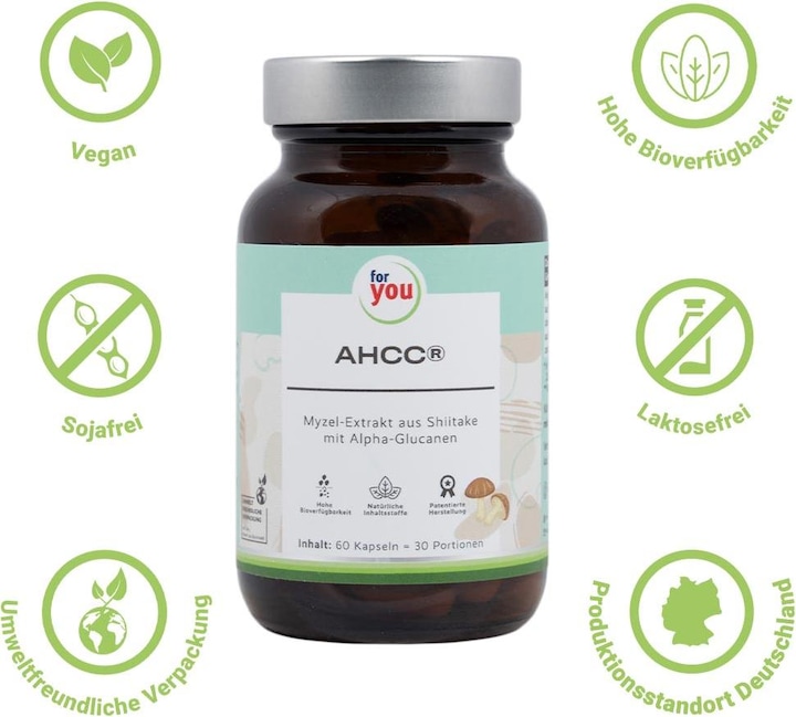 Actual product image For You AHCC® (60 Piece, Capsules)