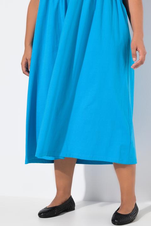 Produktbild Ulla Popken Maxikleid, A-Linie, Zipper, V-Ausschnitt, Halbarm (60)
