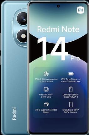 Productafbeelding Xiaomi Redmi Note 14 Pro (256 GB, Oceaanblauw, 6.67", Dubbele SIM, 4G)