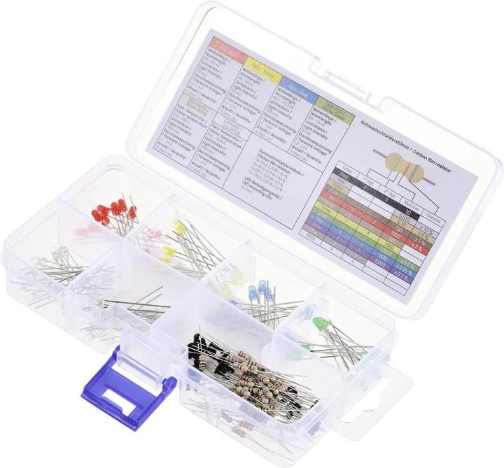 Tru Components LED câblées Rouge, jaune, bleu, jaune-vert, blanc chaud, blanc froid