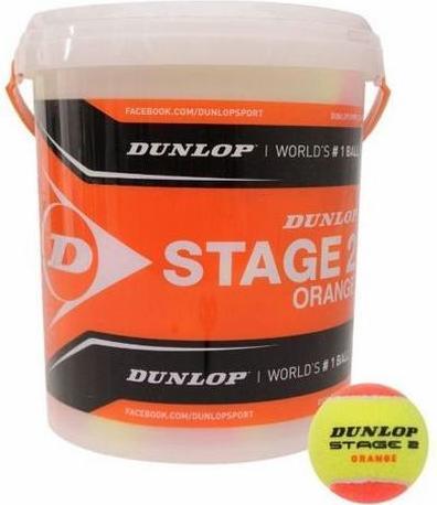 Actual product image Dunlop Tennis balls STAGE 2 Orange 60-bucket ITF