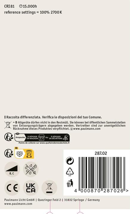 Actual product image Paulmann Globe (E27, 806 lm, 1 x)