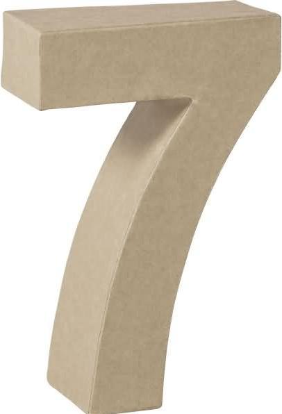 Knorr Prandell Paper mache 3D 17.5x11.3x5.5cm '7' natural