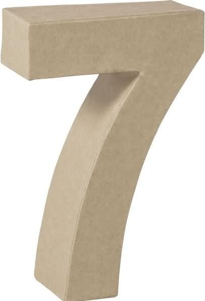 Knorr Prandell Paper mache 3D 17.5x11.3x5.5cm '7' natural