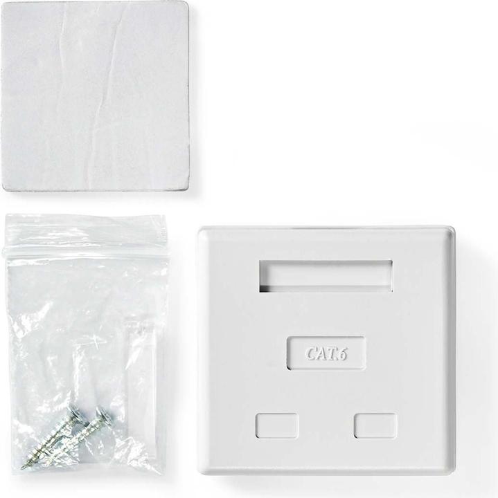 Productafbeelding Nedis Netwerk wandcontactdoos - Aan de wand - 2-poorts poort(en) - UTP CAT6 - Recht - Contactdoos -