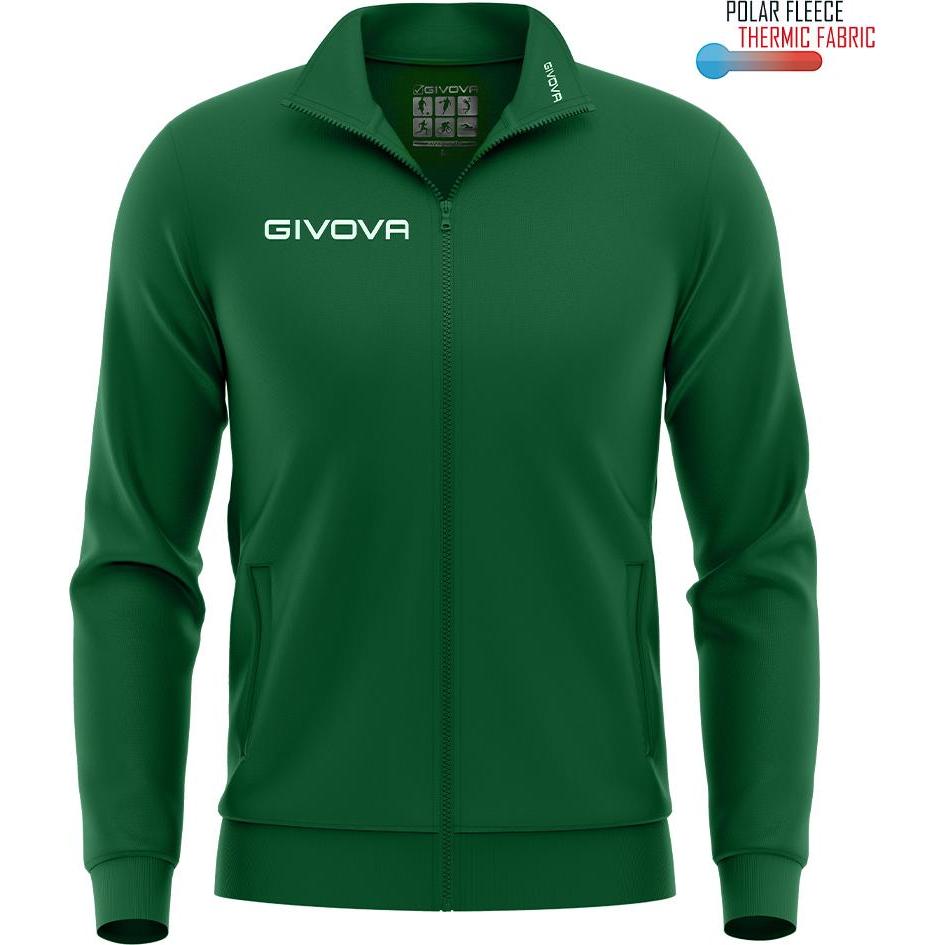 Givova, Herren, Pullover, sweatshirt kinderfleece mono 500, Grün, (3XS)