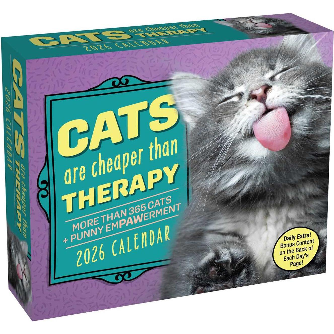Simon Schuster Cats Are Cheaper Than Therapy 2026 Day to Day Calendar