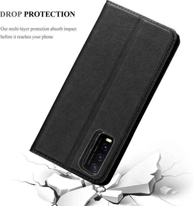 Actual product image Cadorabo Book Invisible Magnet Cover (Vivo Y20s)