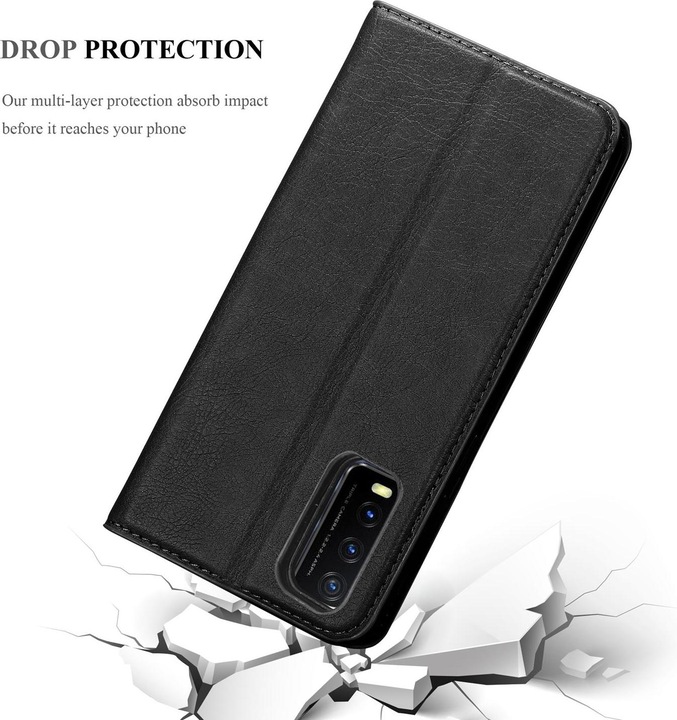 Actual product image Cadorabo Book Invisible Magnet Cover (Vivo Y20s)