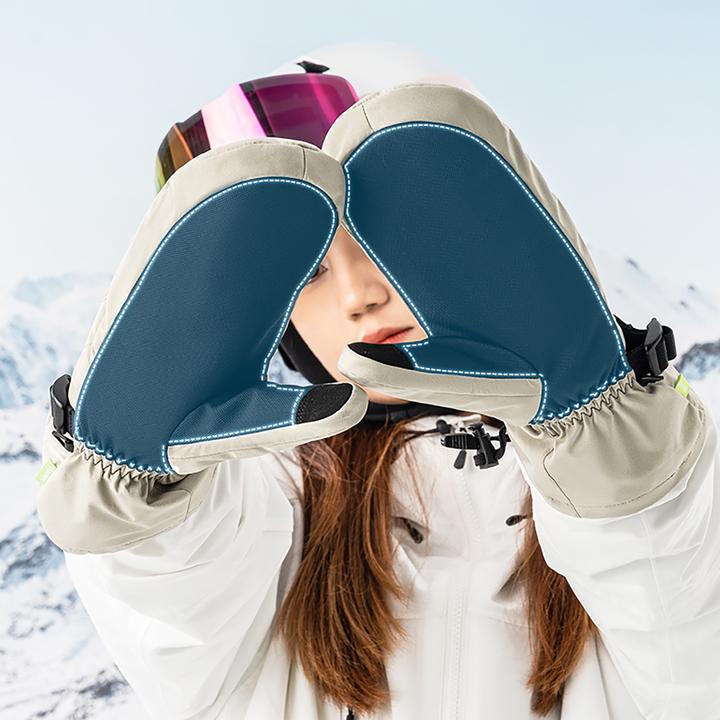 Productafbeelding Dakine The others Qunature Qunature Full Length Ski Gloves Size L - Light Brown (L)