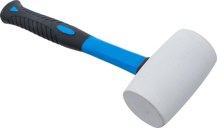 Actual product image BGS Rubber Mallet Fibreglas Shaft white Head Ø 64 mm 750 g (938 g)
