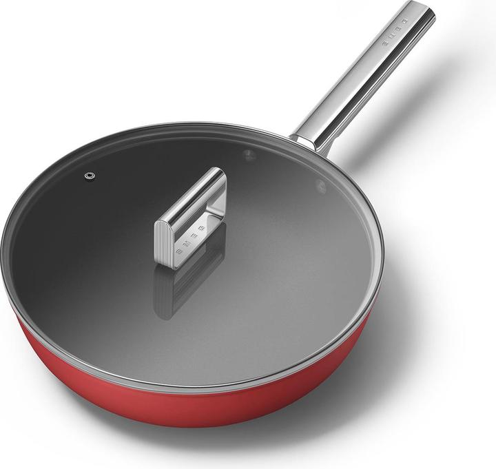 Actual product image Smeg CKFW3001RDM Wok Ø 30cm, red (30 cm, Wok, Aluminium, Stainless steel)