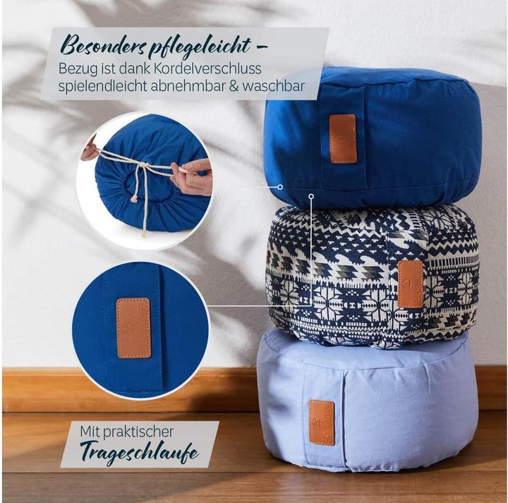 Produktbild DoYourYoga Yoga-Kissen Vishnu Dunkelblau (15 cm)