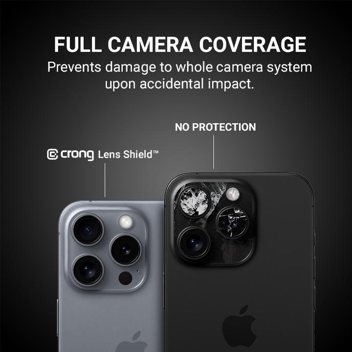 Image du produit Crong Lens Shield - verre pour la caméra et l'objectif de l'iPhone 16 Pro / iPhone 16 Pro Max (Apple iPhone 16 Pro, Apple iPhone 16 Pro Max)