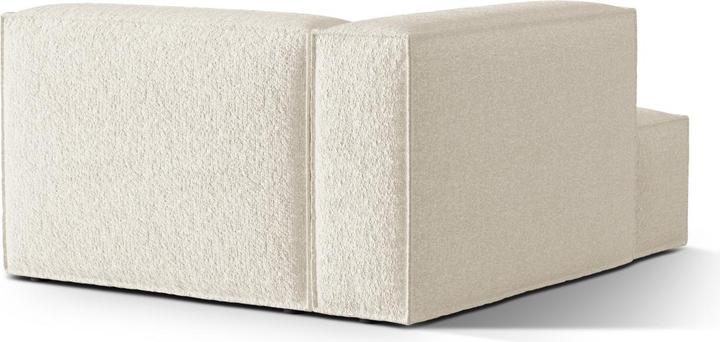 Image du produit Micadoni Bouclé Chaise Longue Gauche, "Nuria", 1 Place, Ivoire, 147x127x72 Fabriqué en Europe (Méridienne)