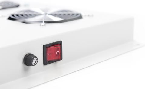 Actual product image Assmann Digitus Dachlüftereinheit für freistehende Industrieschränke, Dachventilator, Grau, 4 Lüfter, 552 m³