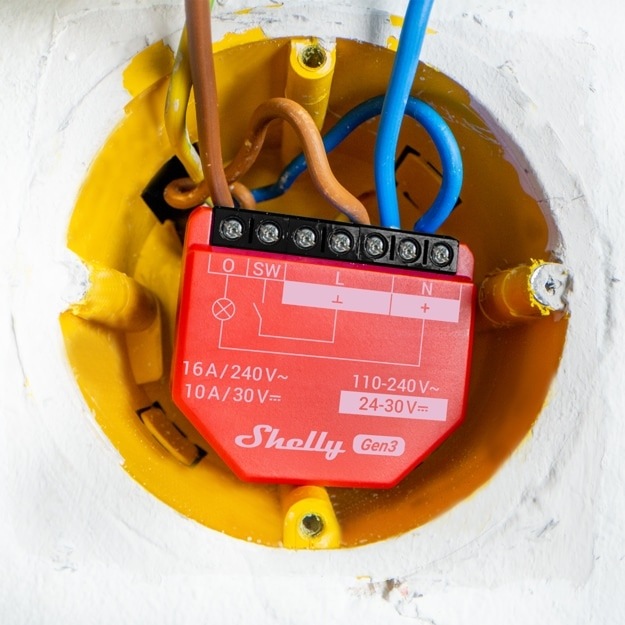 Actual product image Shelly 1PM Gen3 x4 (Switch actuator)