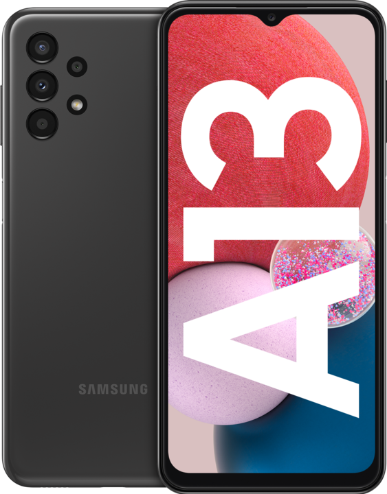 Actual product image Samsung Galaxy A13 EU (64 GB, Black, 6.60", Dual SIM, 50 Mpx, 4G)