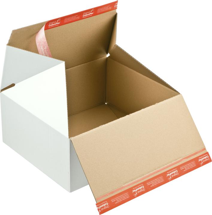 Produktbild Colompac Premium-Blitzbodenkarton CP 155, versch. Grössen, Z-Faltung, Selbstklebeverschluss, weiss,... (31 x 19 x 13.5 cm, 1 x)