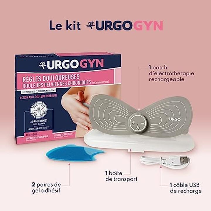 Actual product image Urgo URGOMOON Rechargeable Electrotherapy Patch for Painful Periods