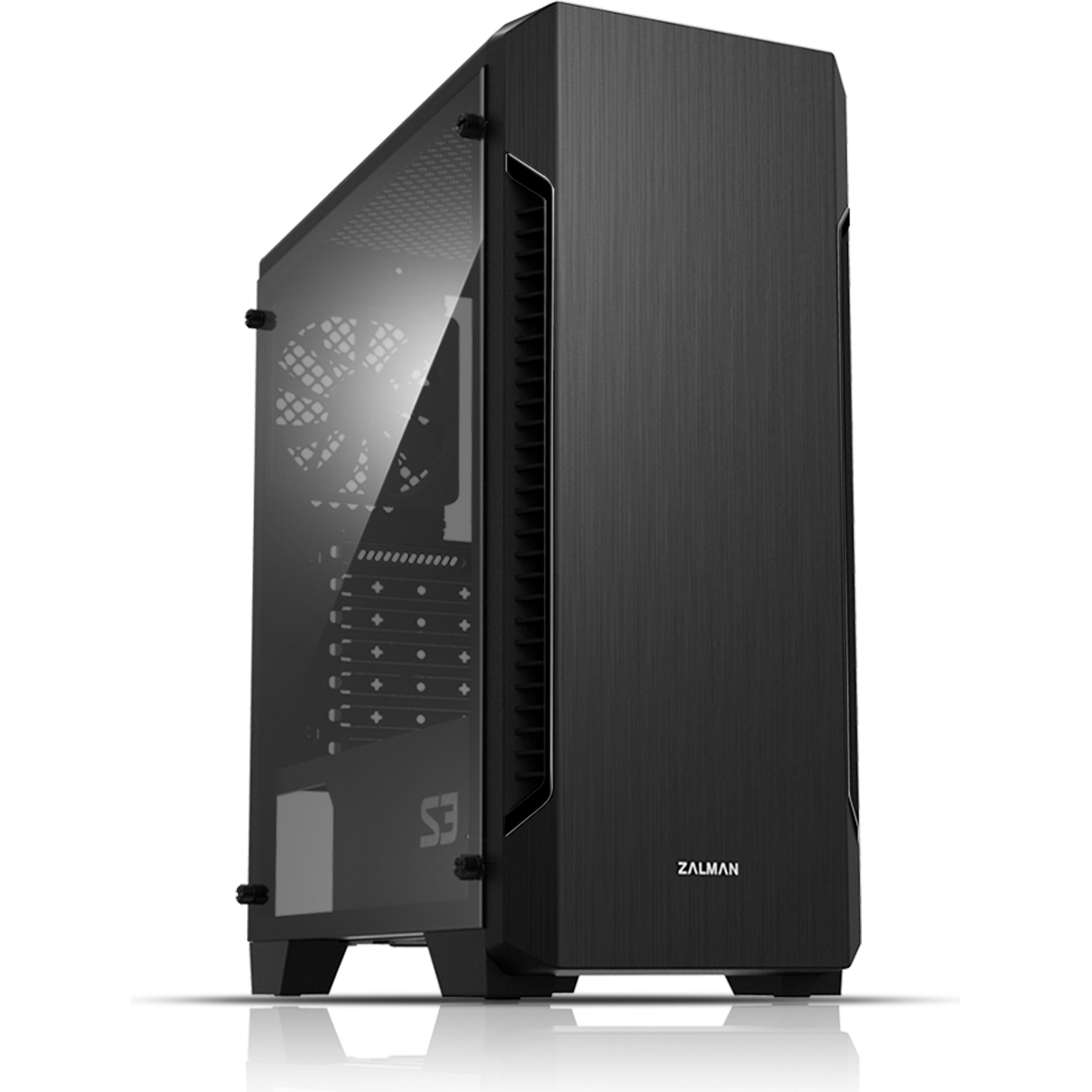 Zalman S3 (ATX, mATX, Mini-ITX), PC Gehäuse, Schwarz