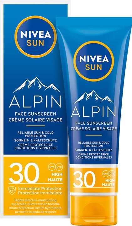 Image du produit NIVEA Sun Alpin Crème solaire pour le visage (Crème solaire visage, SPF 30, 50 ml, 69 g)