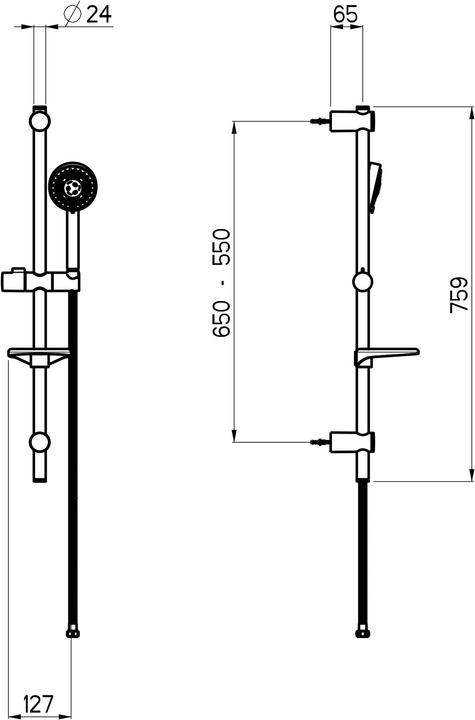 Actual product image Nikles Fresh gliding bar kit 75 Fresh 95 3S (3 Beam types)