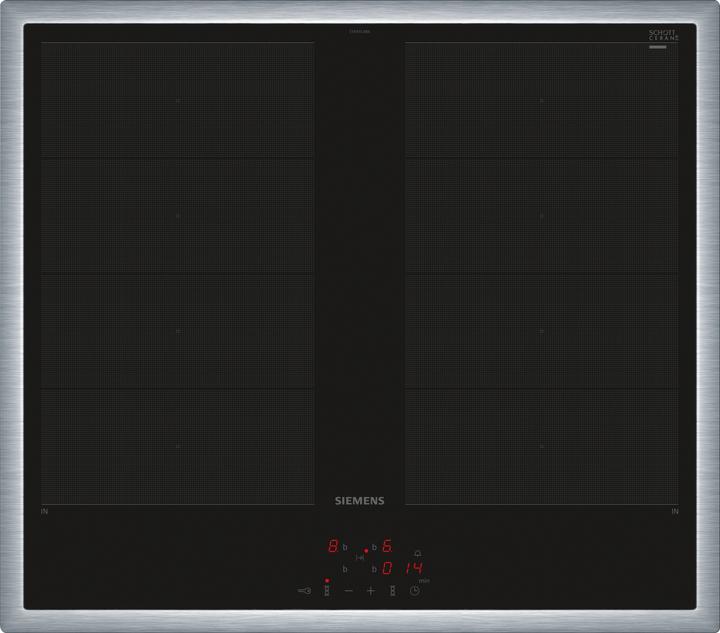 Actual product image Siemens iQ700, Induction hob, 60 cm, Cooker-controlled, Black, With frame on top, EY645CXB6E (58.30 cm, Induction hob)