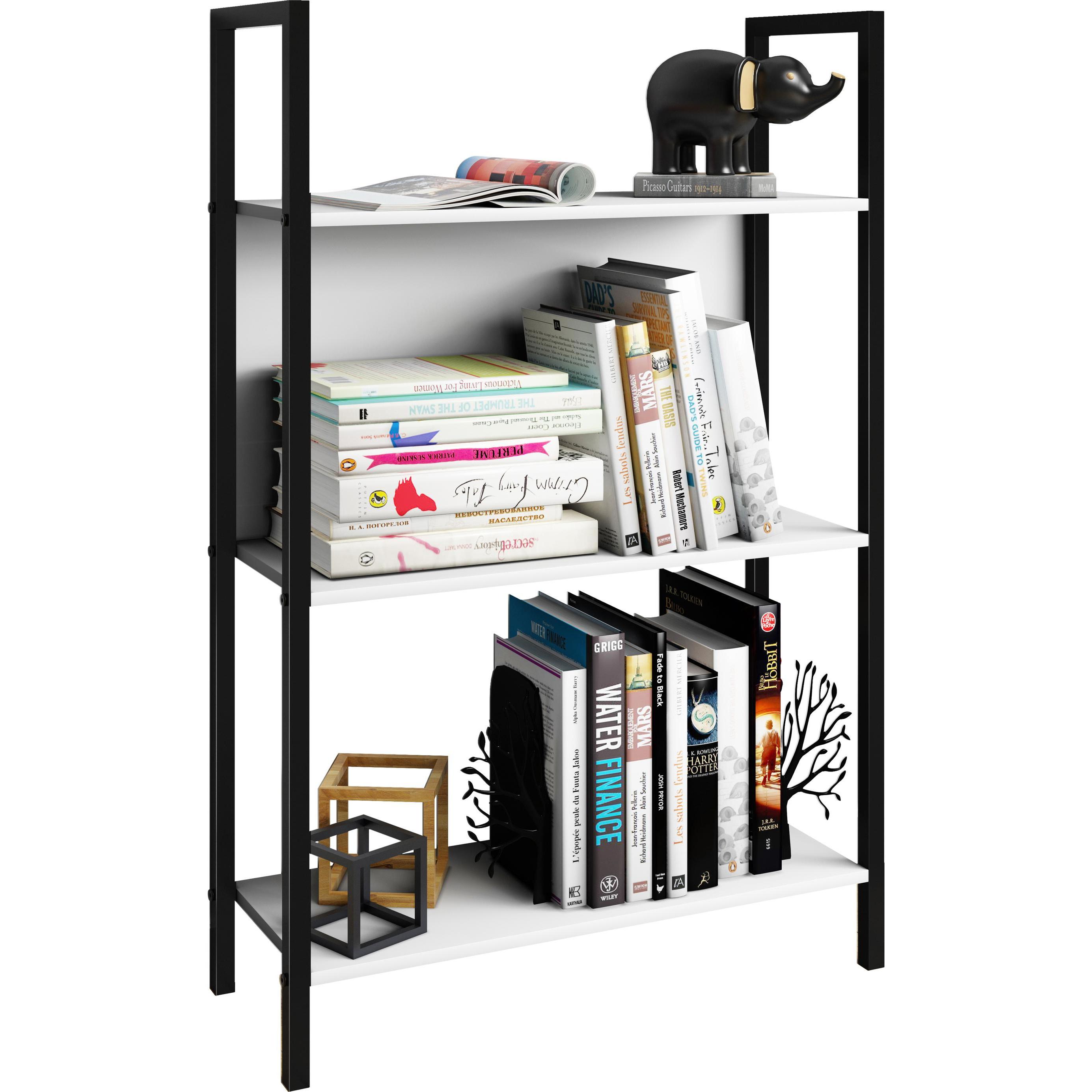 Thumbnail - VCM, Regal, Metall Stand Regal Bücher Flakos 3fach (56 x 24 x 100 cm)