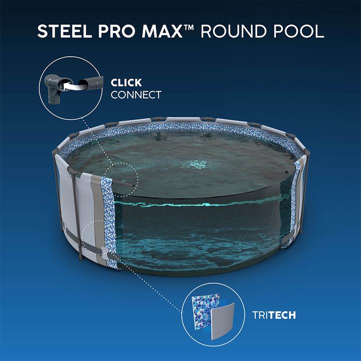 Image du produit Bestway Steel Pro MAX Frame-Pool Komplet t-Set, rund 427 x 107 cm (427 x 107 cm)
