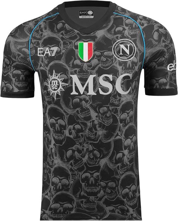 Productafbeelding SSC Napoli Race-shirt, EA7, driekleurig wapen, technische stof, Dry Touch, 2023/2024 (M)