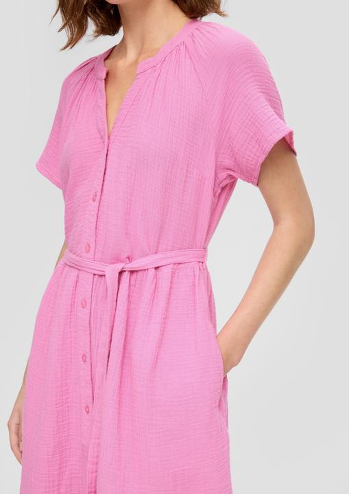 Produktbild S.Oliver Kleid Baumwollkleid mit Raffung und Eingrifftaschen (42)
